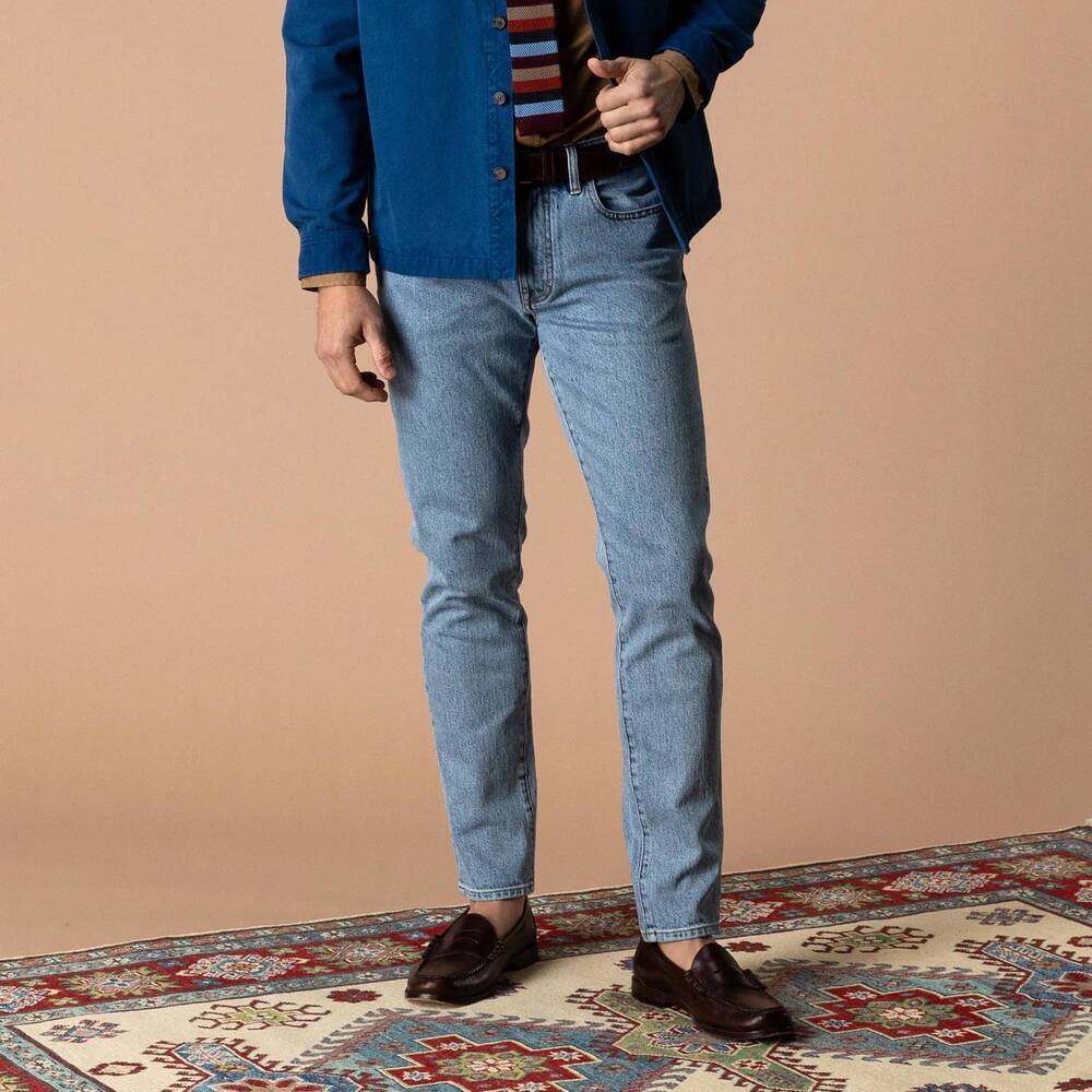 NEW DUCK HEAD slim straight fit jeans in light wash